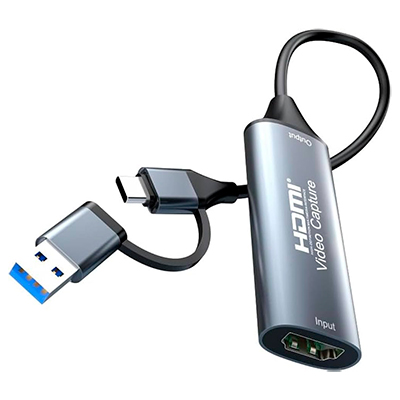 CAPTURADORA DE VIDEO TYPO C Y USB A HDMI ETR-1314G