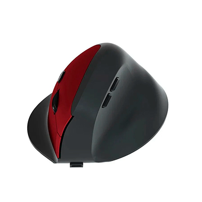 MOUSE VERTICAL INALAMBRICO ERGONOMIC M1688 RECARGABLE ROJO