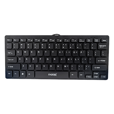 TECLADO SLIM USB RAOOP MK500 R11 NEGRO ETR-1313G