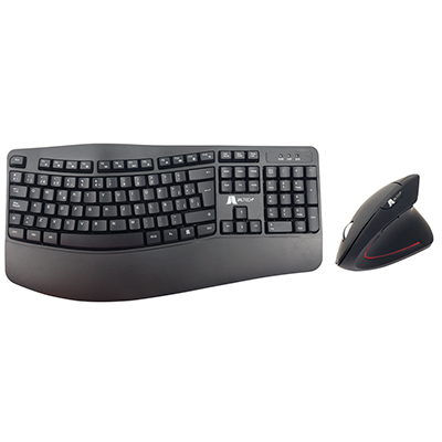 TECLADO + MOUSE INALAMBRICO JALTECH JAL-8110 ERGONOMICO