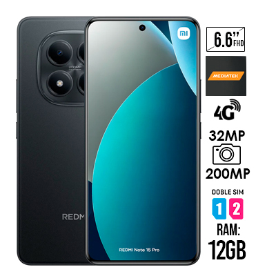 CELULAR XIAOMI REDMI NOTE 15 PRO NEGRO 512GB