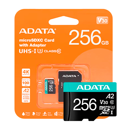 MICRO SD ADATA 256GB V30 UHS-I US CLASS 10