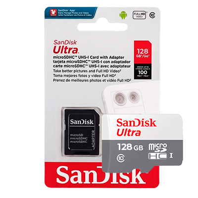MICRO SD SANDISK 128GB ULTRA HC UHS-I CLASE 10