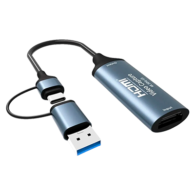 CAPTURADORA DE VIDEO TIPO C Y USB A HDMI ETR-1314G