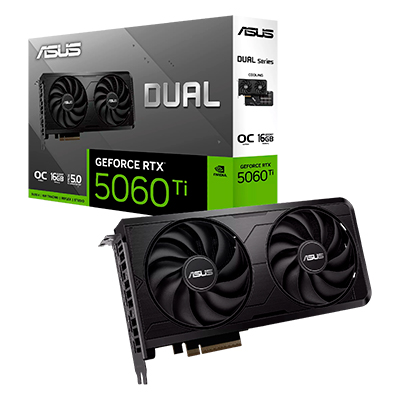 TARJETA DE VIDEO ASUS GEFORCE RTX 5060TI OC DUAL 16GB GDDR7